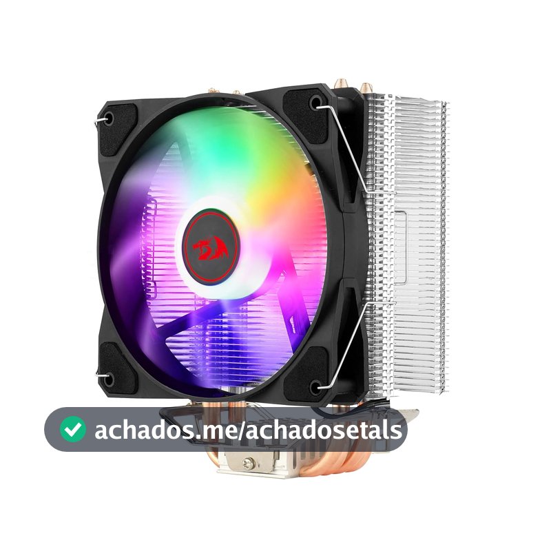 Aircooler Redragon Tyr Preto Iluminação Rainbow com Fan de 120mm CC-9104