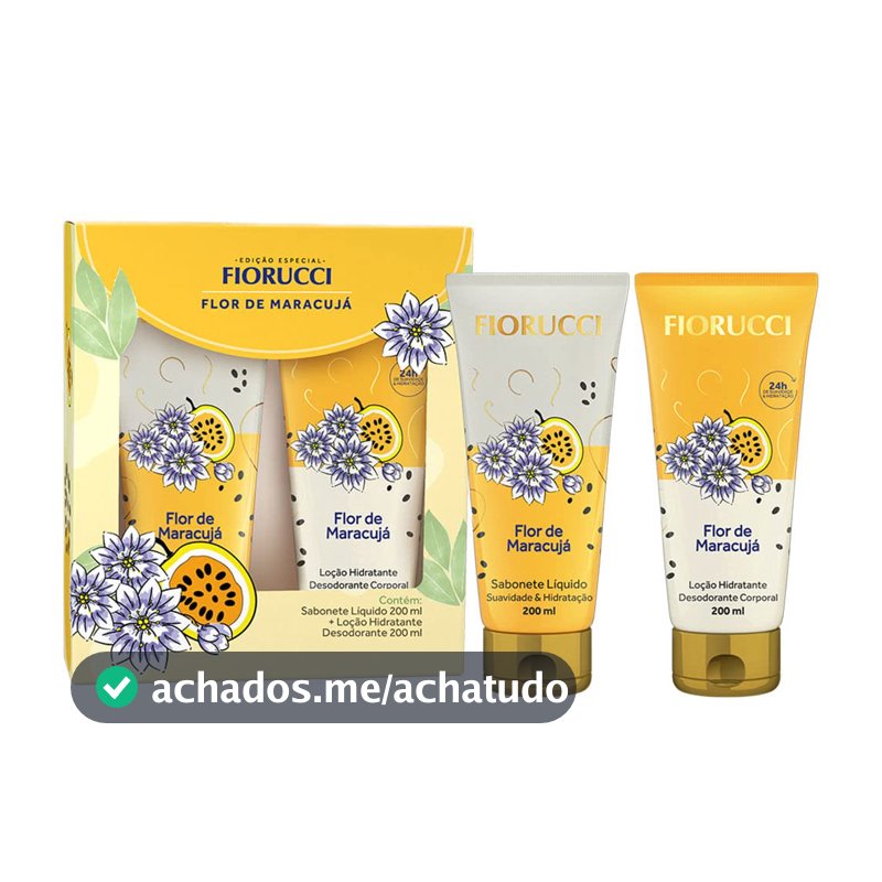 Sabonete Líquido e Loção Fiorucci, 200ml, Kit com 2 Unidades