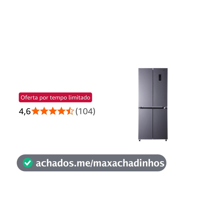 Geladeira Refrigerador HQ Frost Free Multidoor 426 Litros Prata HQ-426MDFF (127V)
