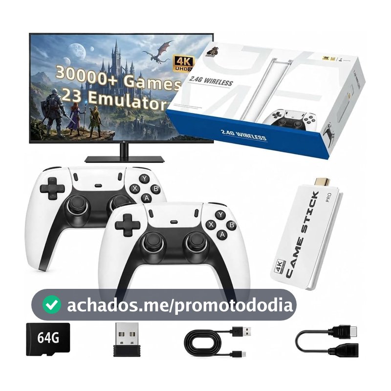 Mini Console Retrô Premium M15 Pro 4K Com 30000 Jogos
