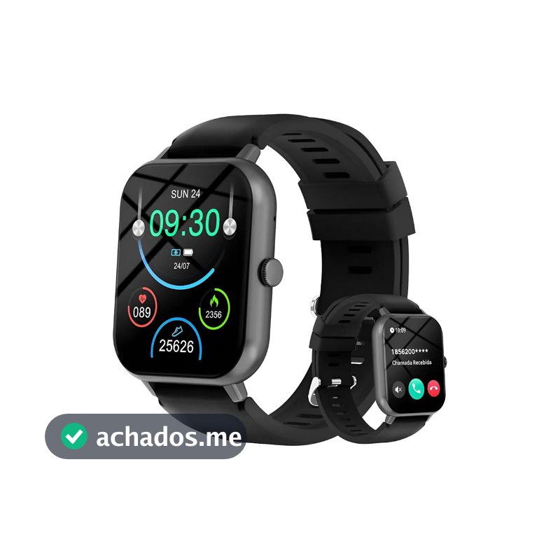 Bettdow SmartWatch, relogio smartwatch feminino com 1.83" Ecrã tátil, à prova d'água IP67, Recebimento de Notificações, relogio masculino com 100+ Modos Esportivos Faz e Recebe Ligações (Preto)