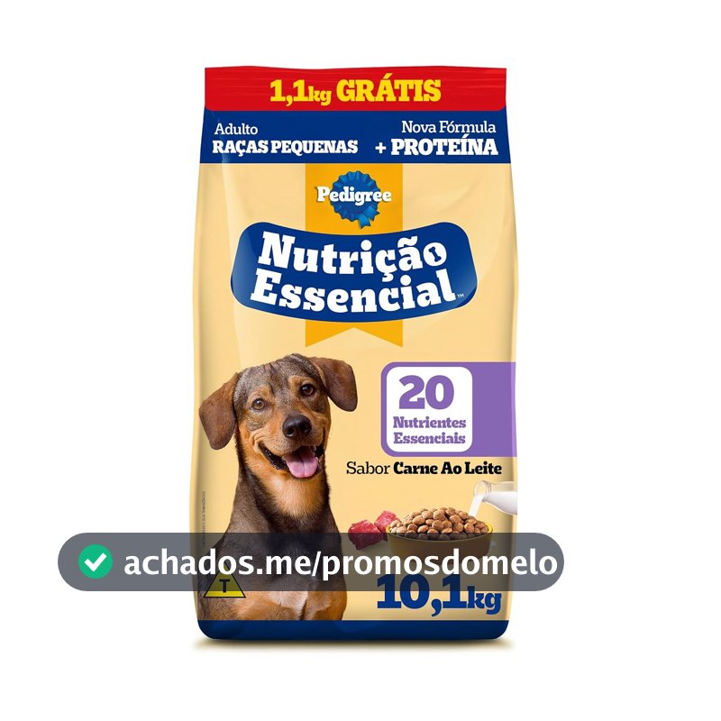 Ração Pedigree Nutrição Essencial Carne Ao Leite Para Cães Adultos