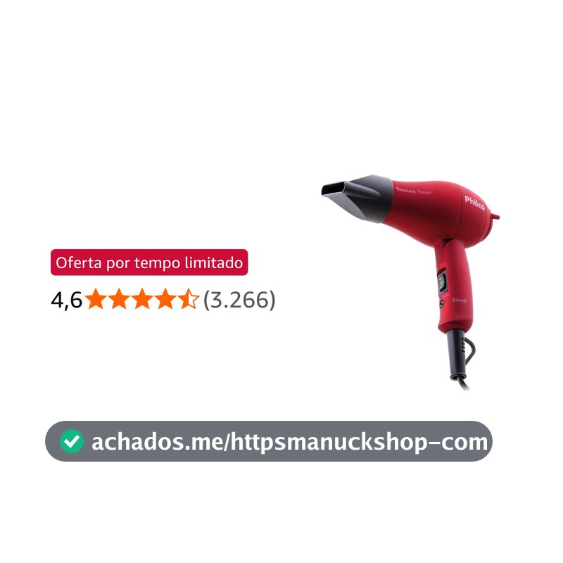 Philco Secador de Cabelos Titanium Travel Portátil