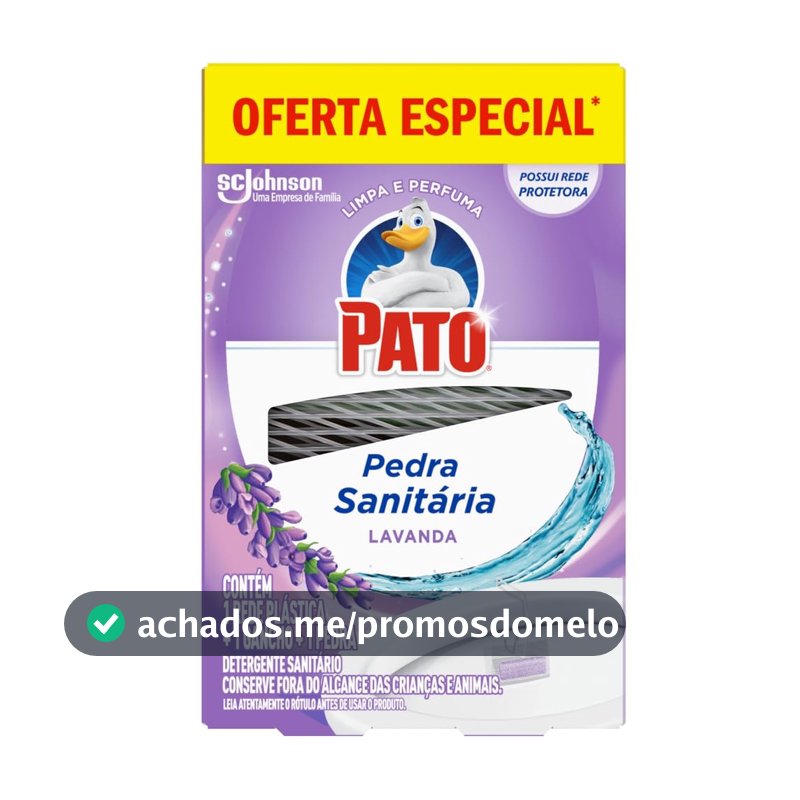 Pato Pedra Sanitaria Lavanda Desodorizador Sanitário, Limpeza Banheiro, 25g