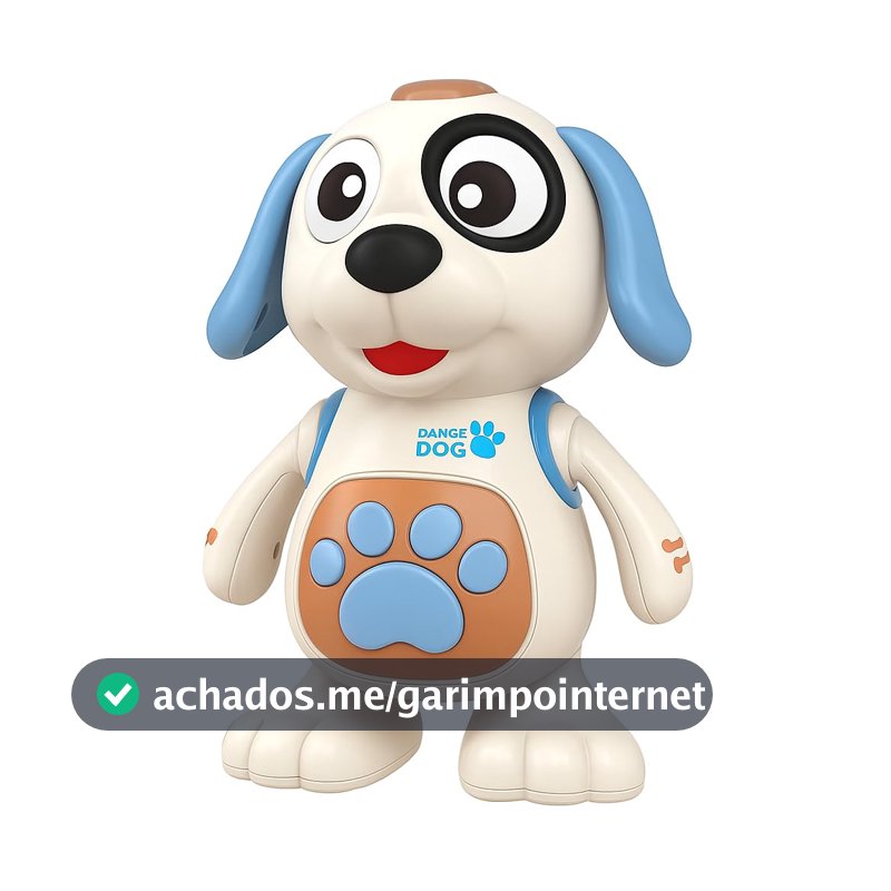 DM Toys Brinquedo Interativo Musical Mexe Danca Luz e Som Dancing Cachorro