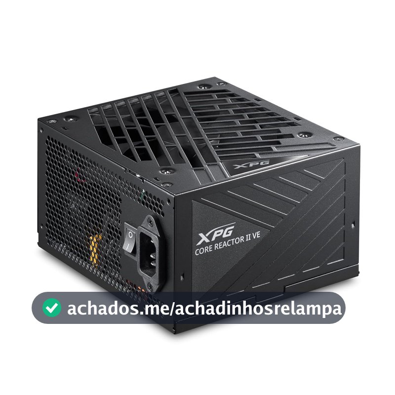 Fonte XPG Core Reactor II VE 850W Fonte de Alimentação ATX – Certificação Gold 80 PLUS e Cybenetics, totalmente modular, compatível com ATX 3.1/PCIe 5.1, conector 12V-2x6 dedicado para GPUs RTX série
