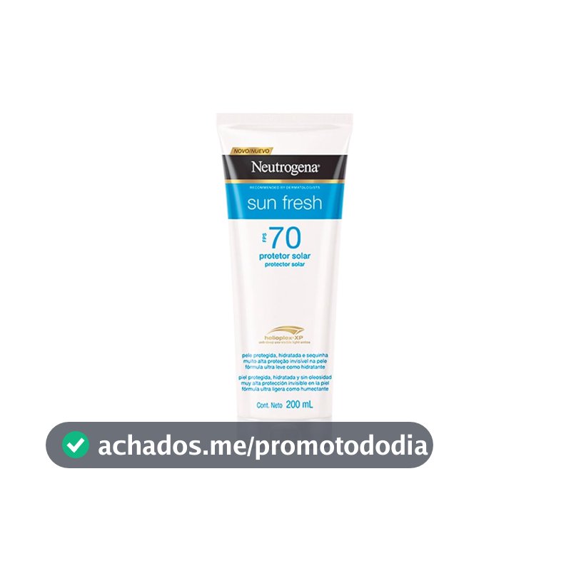 Protetor Solar Corporal em Loção Neutrogena Sun Fresh, FPS 70, 200ml
