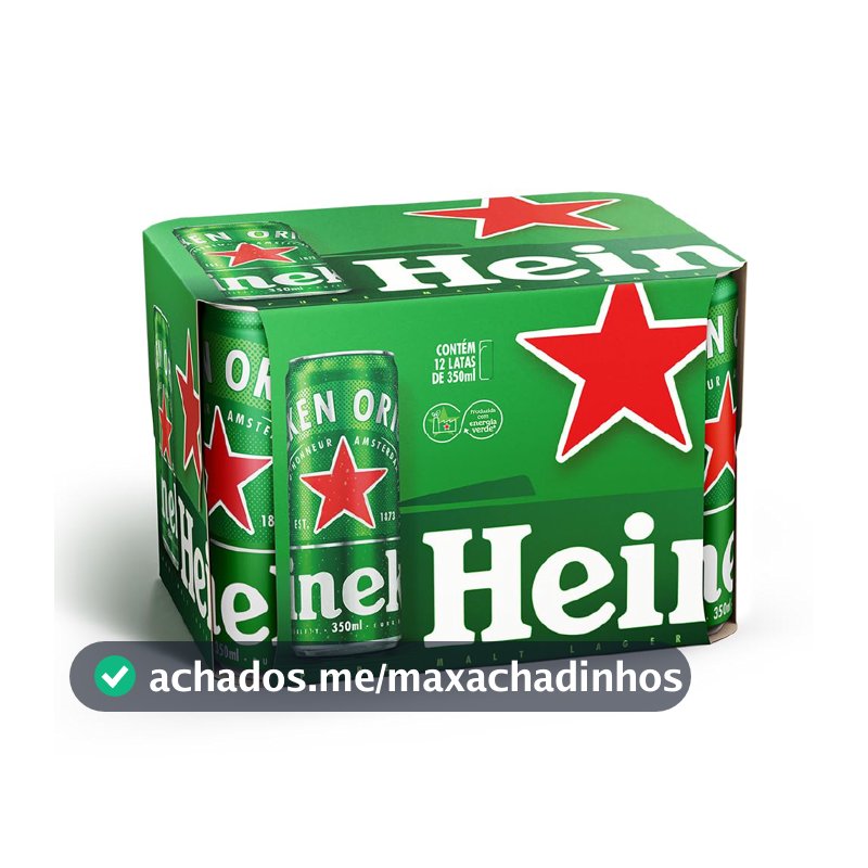 Heineken Cerveja Sleek Lata 350ml Pack 12 Unidades