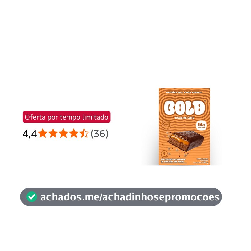 BOLD Doce de Leite 14g Kit com 4 Unidades