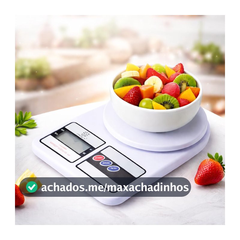 Balança de Cozinha Digital Premium Gourmet Resistente à Água Portátil Base Antiderrapante Visor de Alta Definição Pesagem Precisa Durável Moderna Ideal para Alimentos Frescos Doces Salgados Compacta