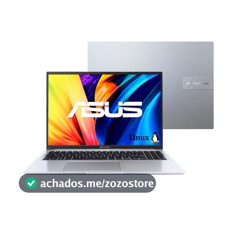 Notebook ASUS Vivobook 16 Intel Core i7, 8 GB, 512 GB SSD, KeepOS/Linux, 16'' FHD, Cool Silver - X1605VA-MB742