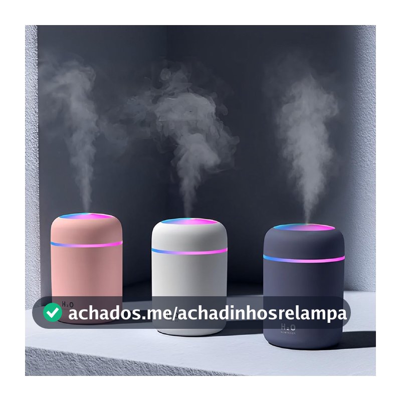 Mini Humidificador Ar Portátil Purificador Usb Colorido U39 (Preto)