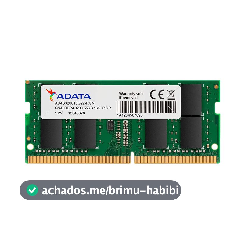 Memória Notebook Adata 8GB DDR4 3200 MHz SO-DIMM - AD4S32008G22-SGN