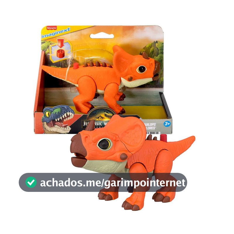 Imaginext Jurassic World Dinossauro de Brinquedo Rebirth Aqualops 3 Anos