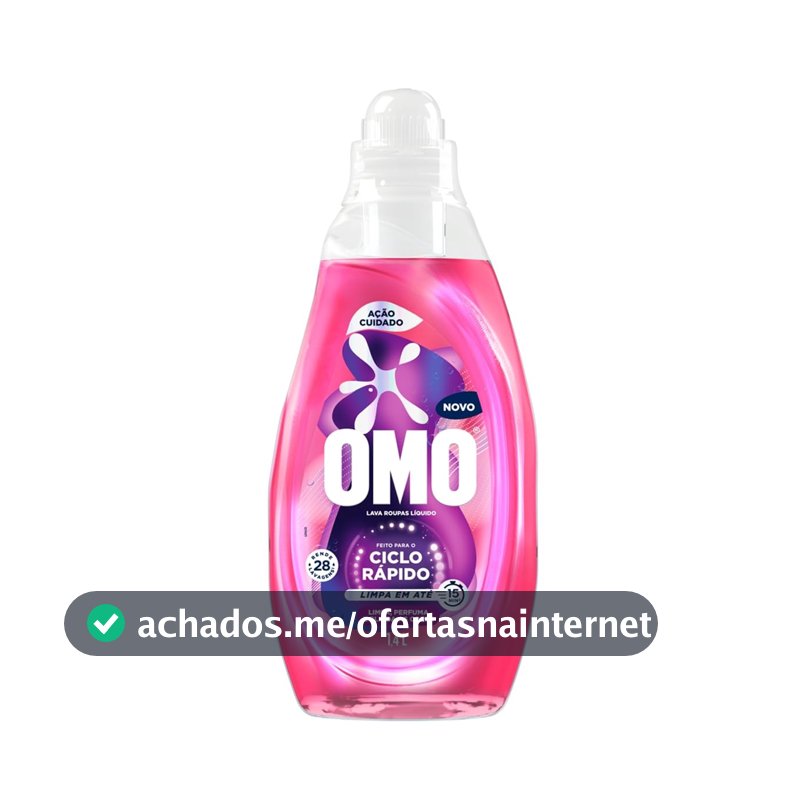 Lava-Roupas Líquido Omo Ciclo Rápido Ação Cuidado Frasco 1,4l