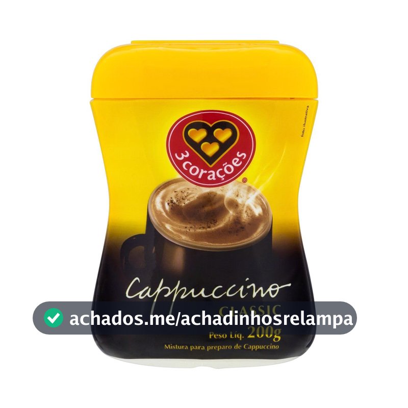 3 Corações Cappuccino 3Corações Classic - 200G, Pote