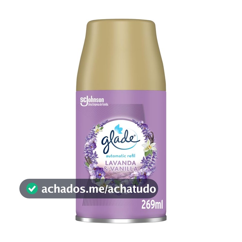 Glade Aromatizador de Ambiente Automático, Lavanda e Baunilha, Refil 260ml