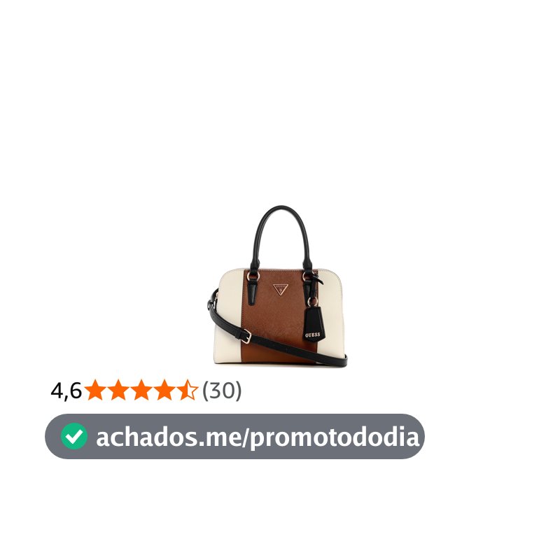 GUESS Bolsa Sarai Status, Cognac Multi, Conhaque Multi, One Size