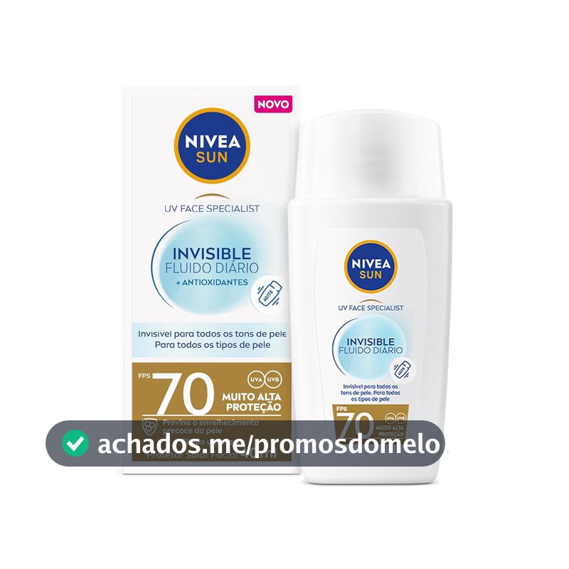 NIVEA SUN Protetor Solar Facial Fluido UV Face Specialist Invisible FPS 70 40ml, Muito Alta Proteção UVA/UVB, Invisível em Todos os Tons, Textura Ultraleve, Cuidado Diário