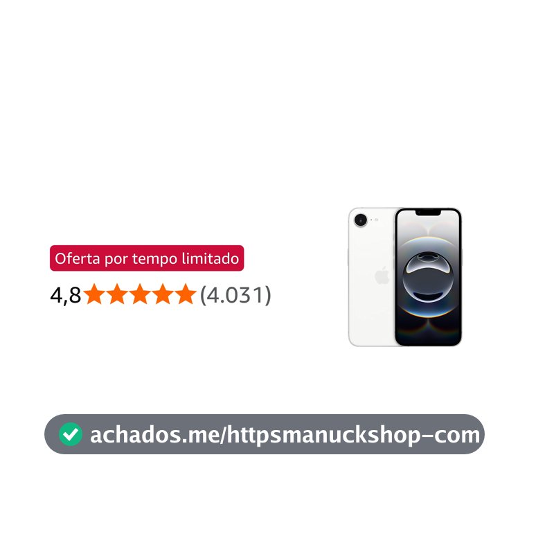 iPhone 16e Apple 128GB, Câmera 48MP, Tela Super Retina XDR 6,1", Branco