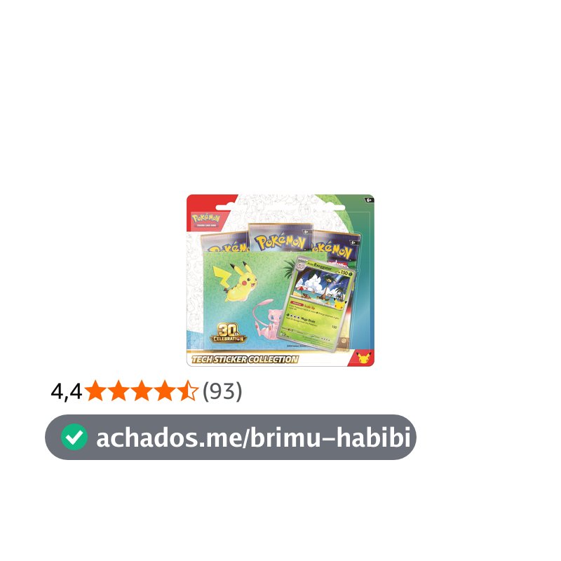 Adesivo Blister Pokemon TCG 30th Celebration Tech