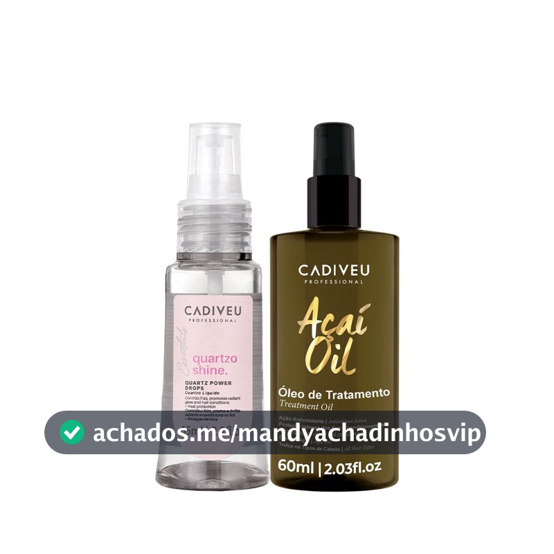 Kit Cadiveu Professional Essentials Quartzo Shine Óleo e Açaí Oil 60 (2 produtos)