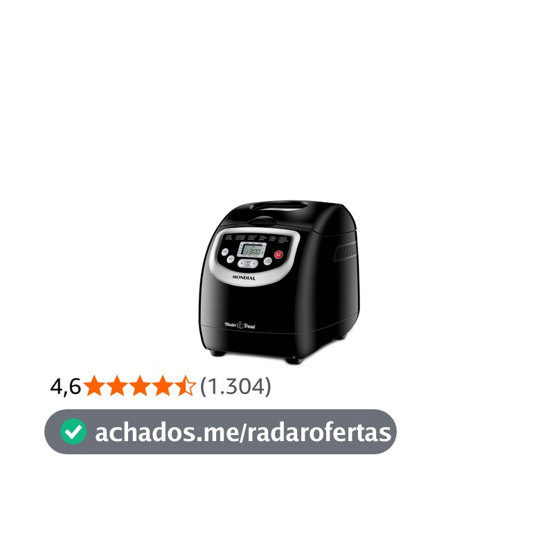 Panificadora Automática Master Bread, Mondial, Preto, 700W, 220V - NPF-53