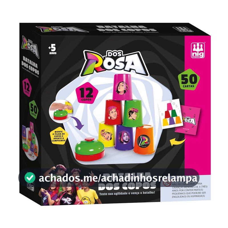 Nig Brinquedos Jogo Batalha dos Copos Dos Rosa