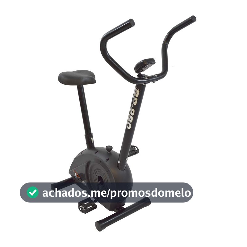 Polimet POLI-163 - Bicicleta Ergométrica, tração mecânica, Preto