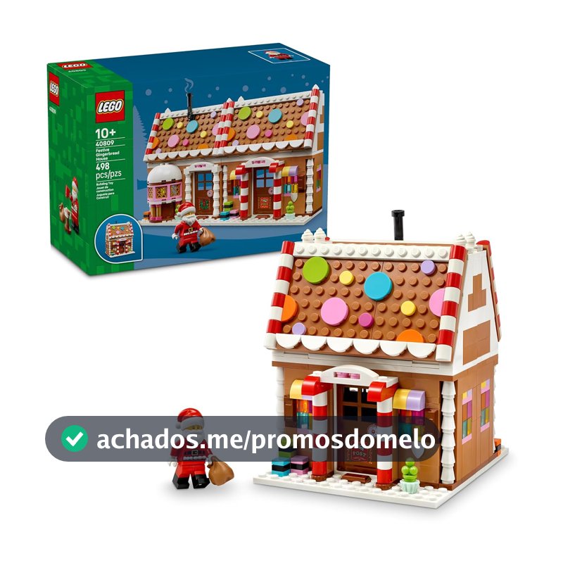 LEGO A Casa de Bolo de Gengibre Festiva; Brinquedo de Natal para Crianças 40809