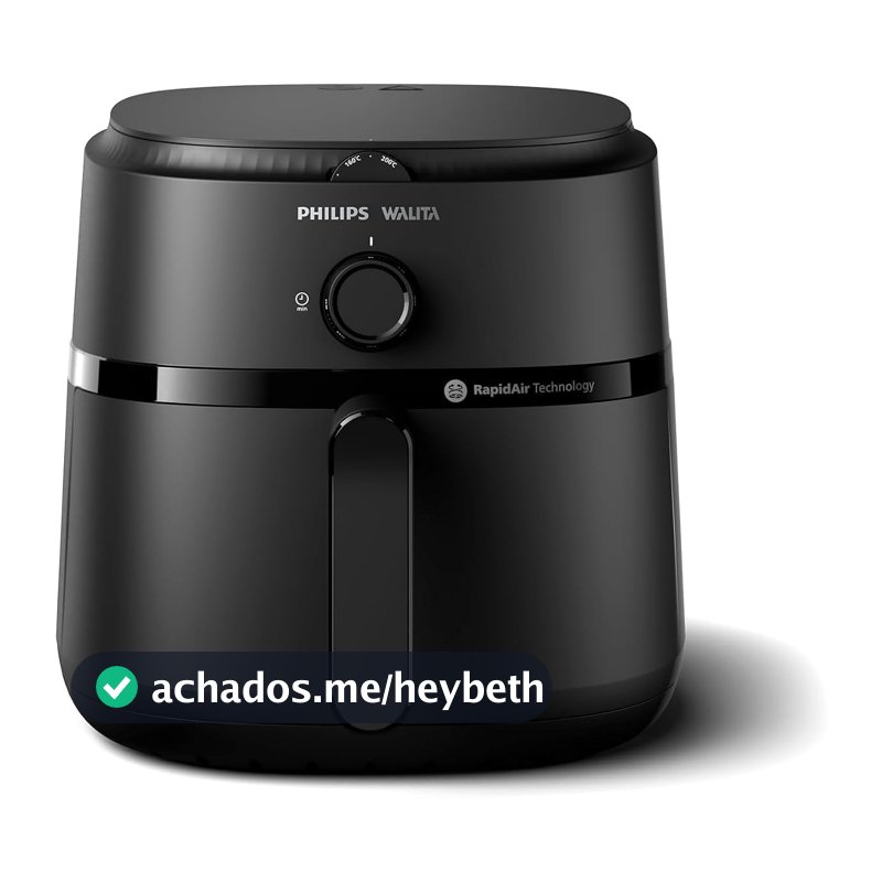 Philips Walita Fritadeira Airfryer Série 1000 XL 6,2L, Preta, 110V