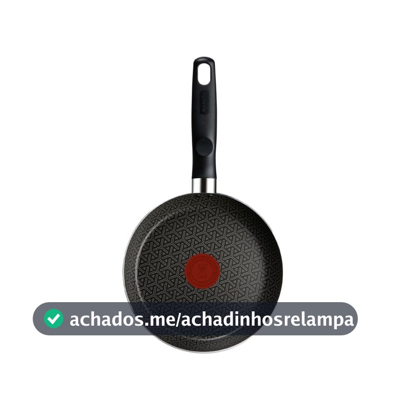 Frigideira Rochedo Robusta Grafite 20cm com Antiaderente Resist 3X, Reforçado com Partículas Minerais, Alta Espessura, Base Limpa Fácil e Thermo-Sinal