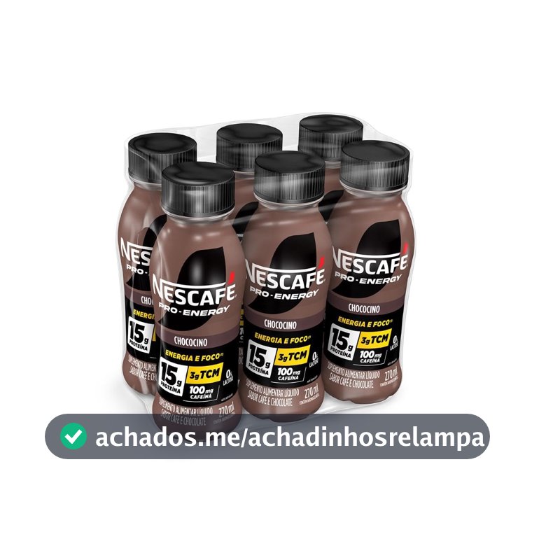 Bebida UHT Nescafé Pro-Energy Chococino, 270ml, Pack com 6 Unidades