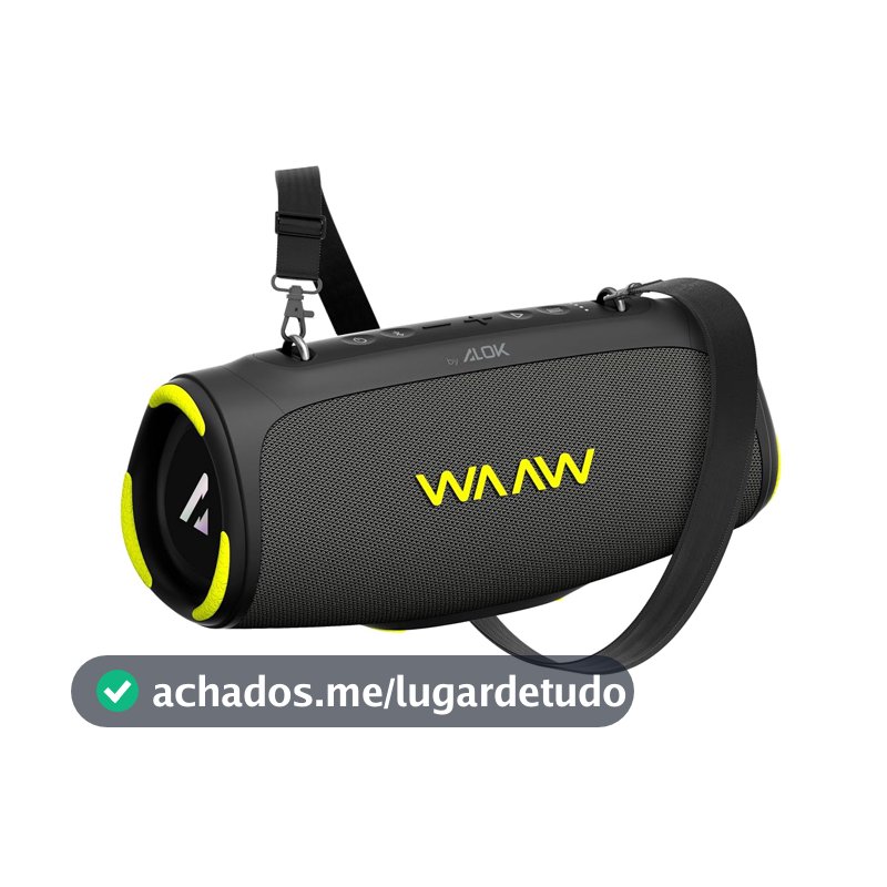 WAAW by Alok Caixa de Som Bluetooth Boom 110 À Prova D'Água e Até 26 Horas de Autonomia, Boombox Tecnologia TWS 40W RMS
