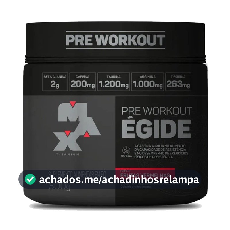 Égide Pre-Workout (300g), Frutas Vermelhas, Max Titanium
