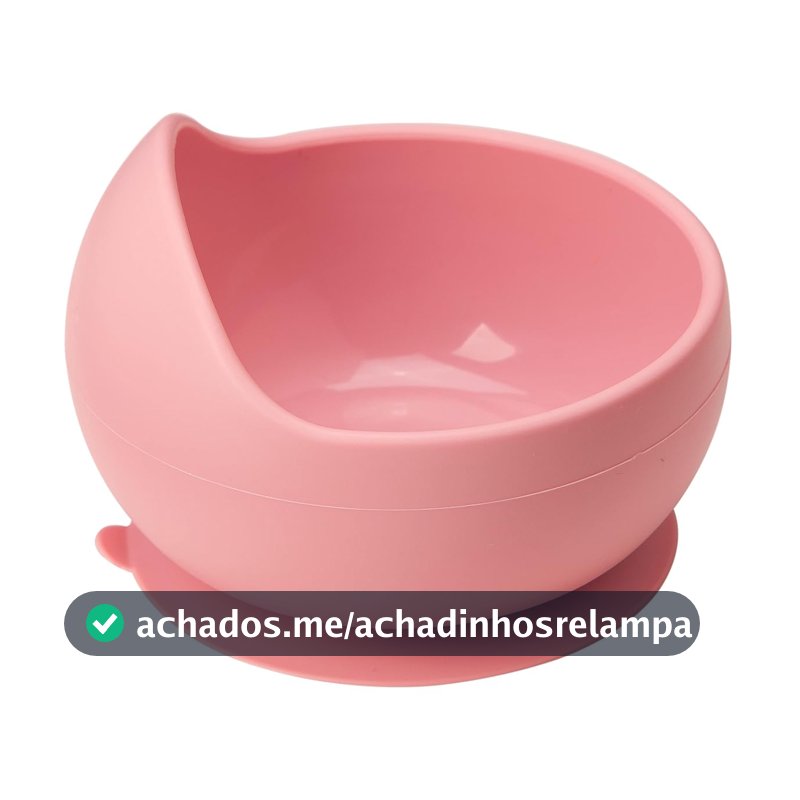 Buba Bowl Em Silicone Com Ventosa Rosa