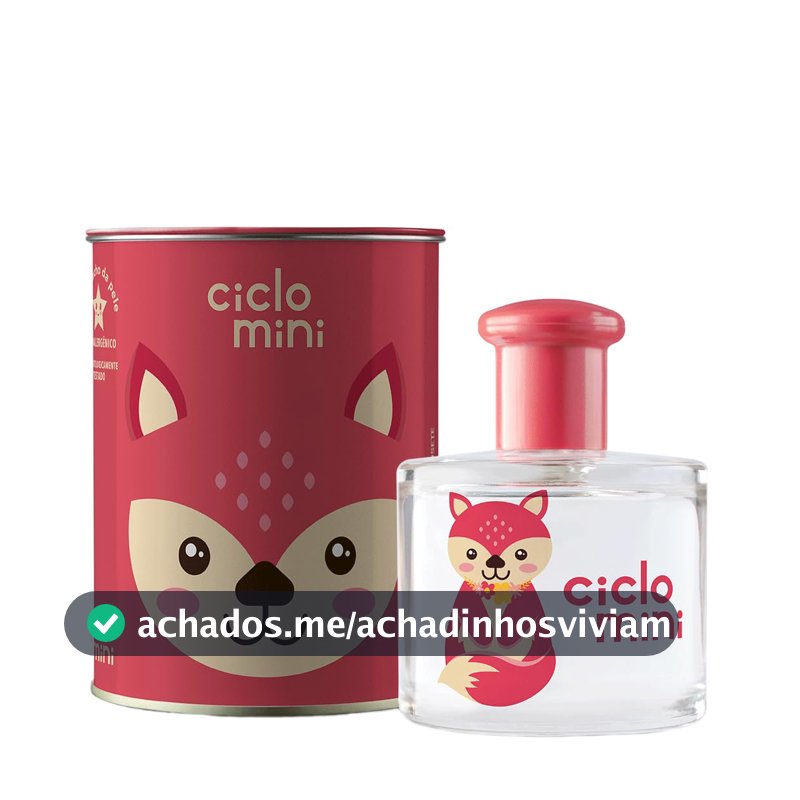 Água de Colônia Raposete Bebê Suave Infantil Lata 100ml Ciclo