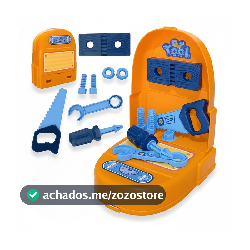 Kit De Ferramentas Infantil Maleta Portátil com Acessórios Brinquedo Educativo para Montar e Desmontar
