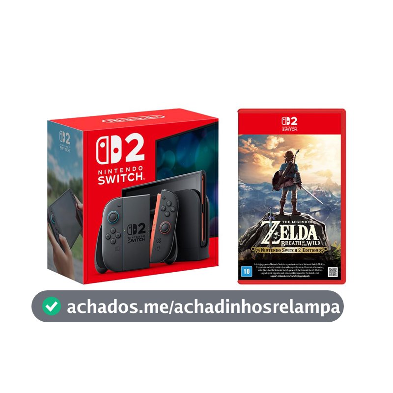 Console Nintendo Switch 2 + Jogo Legend of Zelda: Breath of the Wild