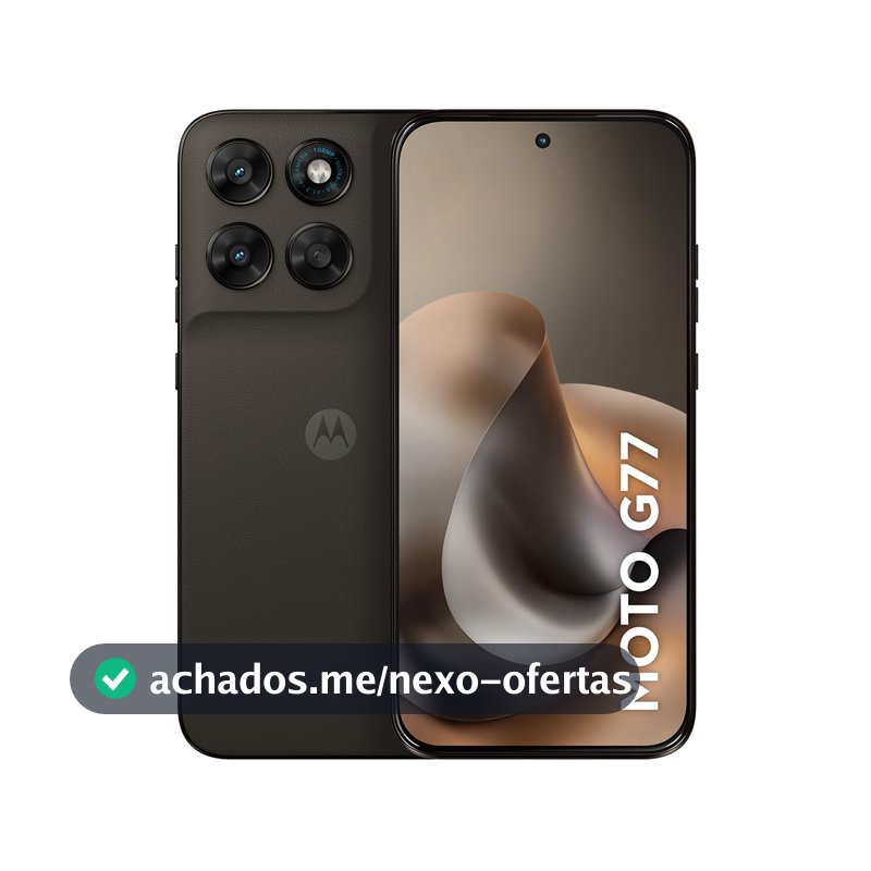 Smartphone Motorola Moto G77 5g - 256GB 24GB (8GB RAM + 16GB RAM Boost) camera 108MP Ultra-Pixel, tela 1.5k extreme Amoled 120hz, ultrarresistente - Marrom