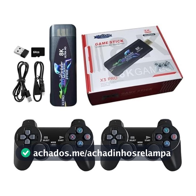Game Stick GD10 Game Stick incorporado em 30000 Games 64GB Controlador sem fio 2.4G Console HD Retro de Vídeo Game Console HD 4k X3 Pro