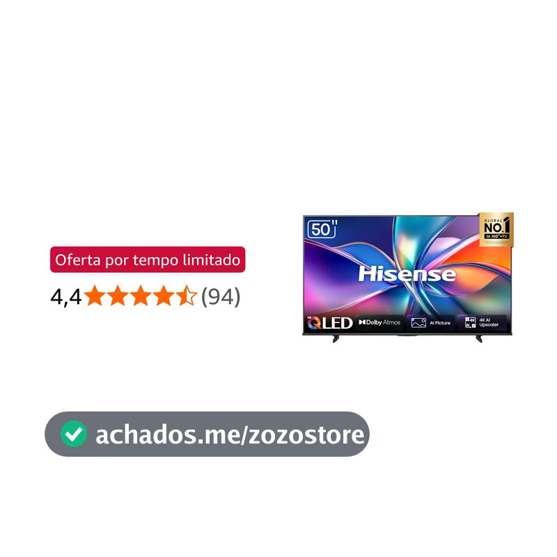 Hisense Smart TV 4K Hi-QLED 50" Polegadas 50Q6QVV