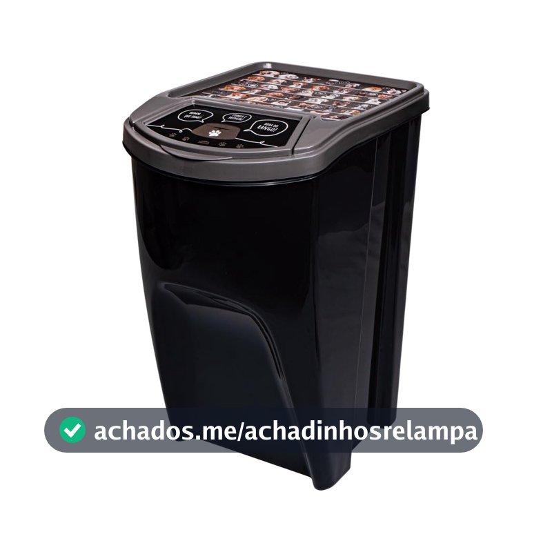 Plasútil Porta Ração Pet Cachorro Gato de Plástico Empilhável 34L