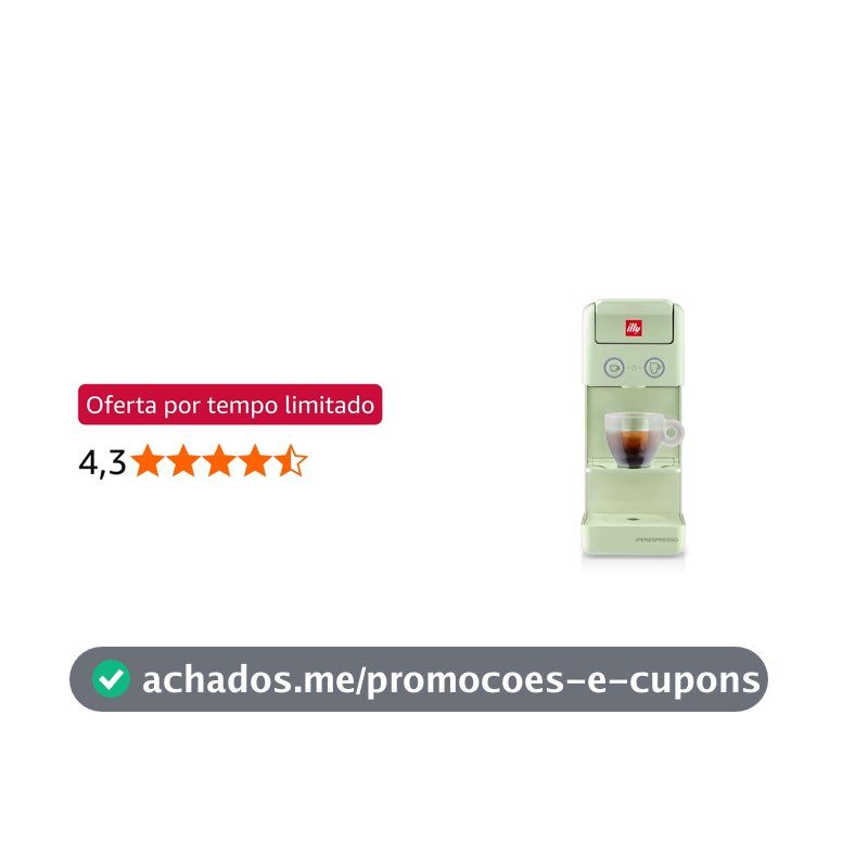 Illy Máquina de Café Para Cápsulas Iperespresso Y3.3 Verde 120V