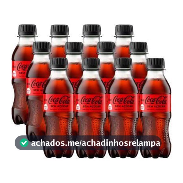 Pack de Coca-Cola Sem Açúcar Pet 200ml 12 unidades