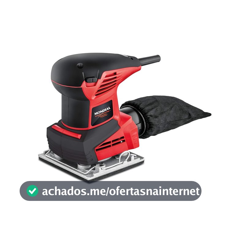 MONDIAL Lixadeira Orbital De 1/4 de Lixa, Vermelho, 250W, 220V - FLO-02