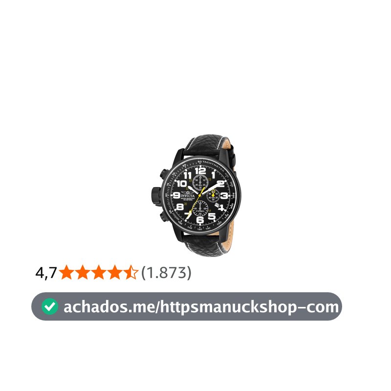 Invicta Relógio masculino I-Force de quartzo canhoto com pulseira de couro